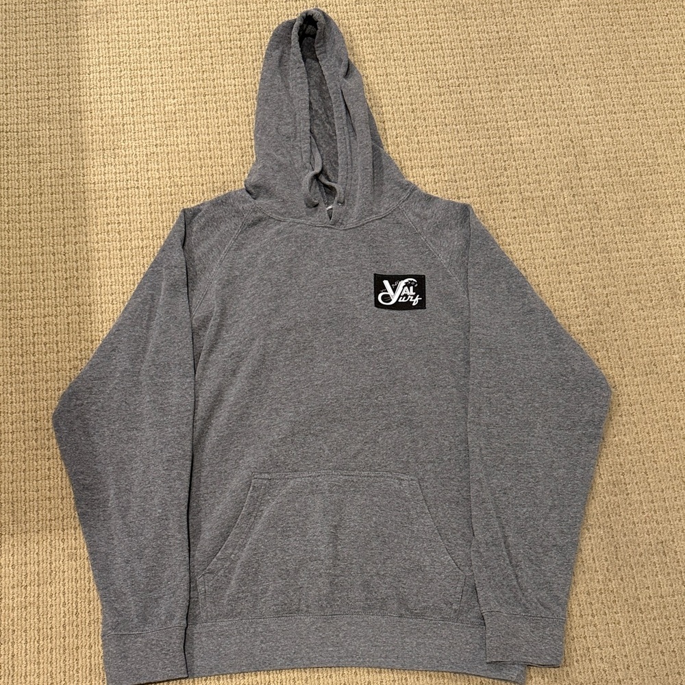 Val Surf super soft Gray Hoodie with Logo Patch size Large